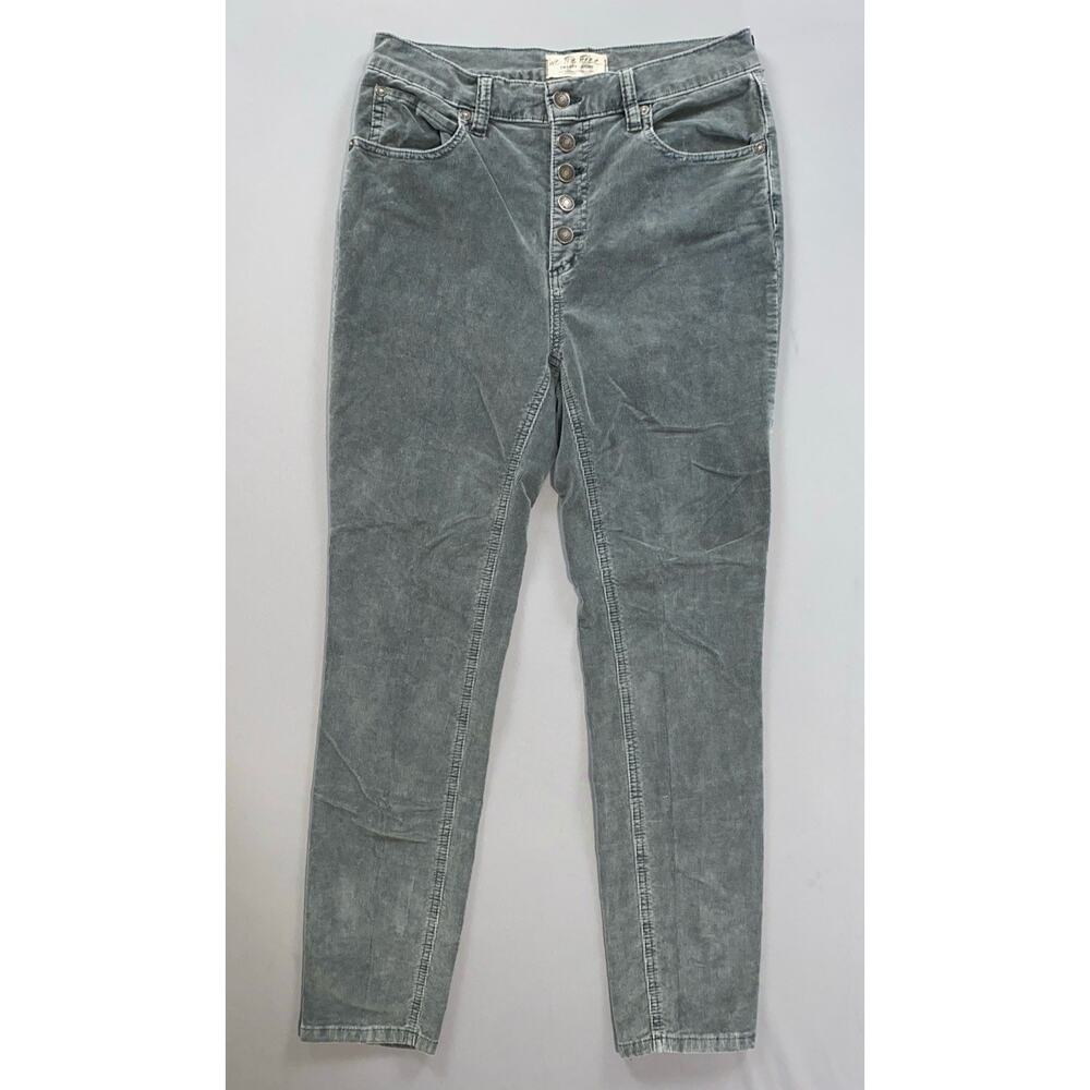 We The Free People OB1067711 Sun Chaser Exposed Button Fly Corduroy Pants. 28.